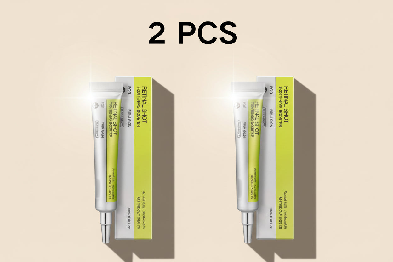 Two skincare product tubes with green labels on a white background